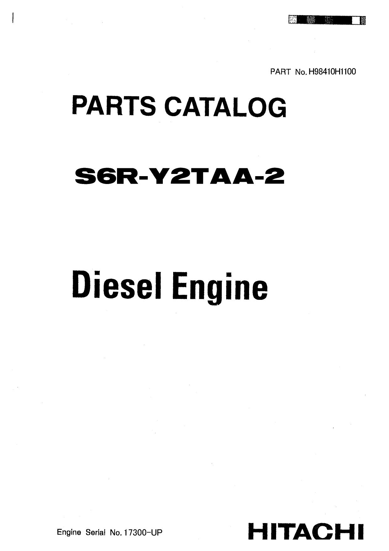 EX1200-5C Engine parts manual  Mitsubishi S6R-Y2TAA-2 HITACHI